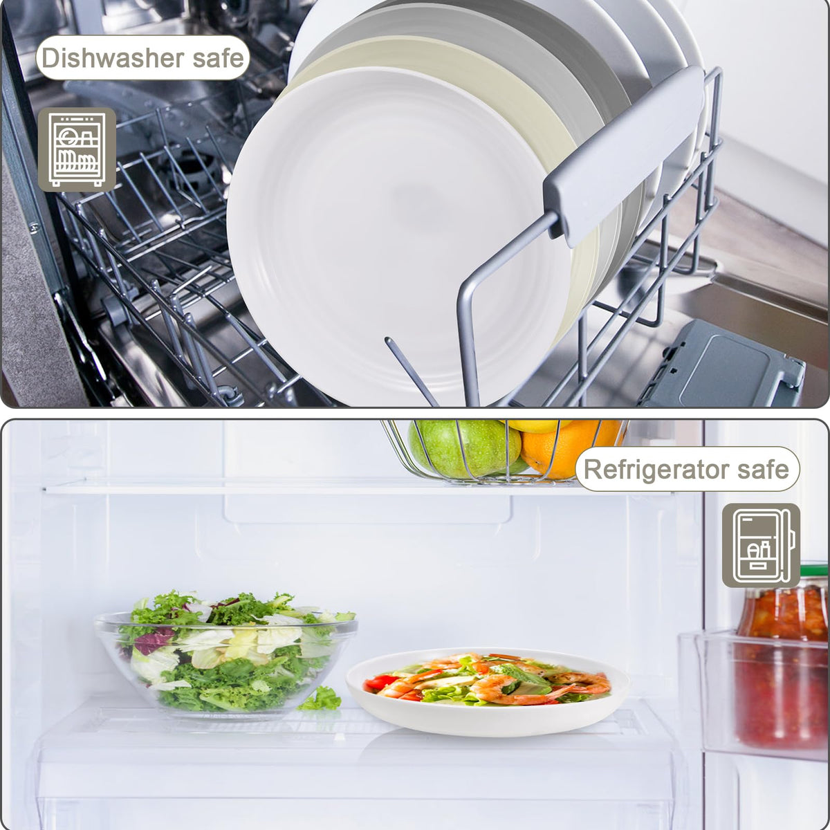 HEYCOME dishwasher-safe plate for easy cleanup after meals