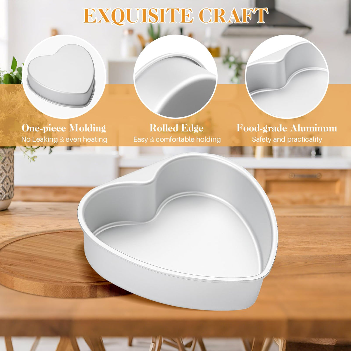 HEYYUMI 446°F heat tolerance supports reliable baking performance.