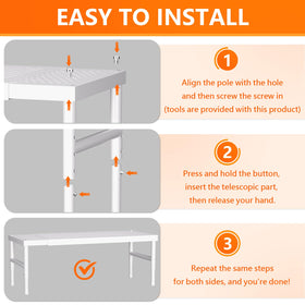 HI NINGER adjustable shelf system fits varied cabinet depths