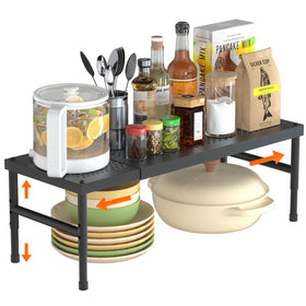 HI NINGER expandable kitchen organizer shown on countertop for versatile storage