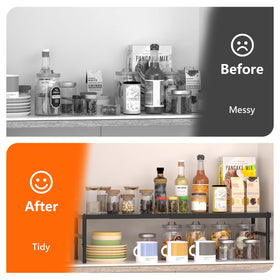 HI NINGER pull-out spice rack enhancing counter and cabinet organization
