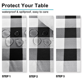 Hiasan plaid tablecloth durable fabric resists fading during gatherings