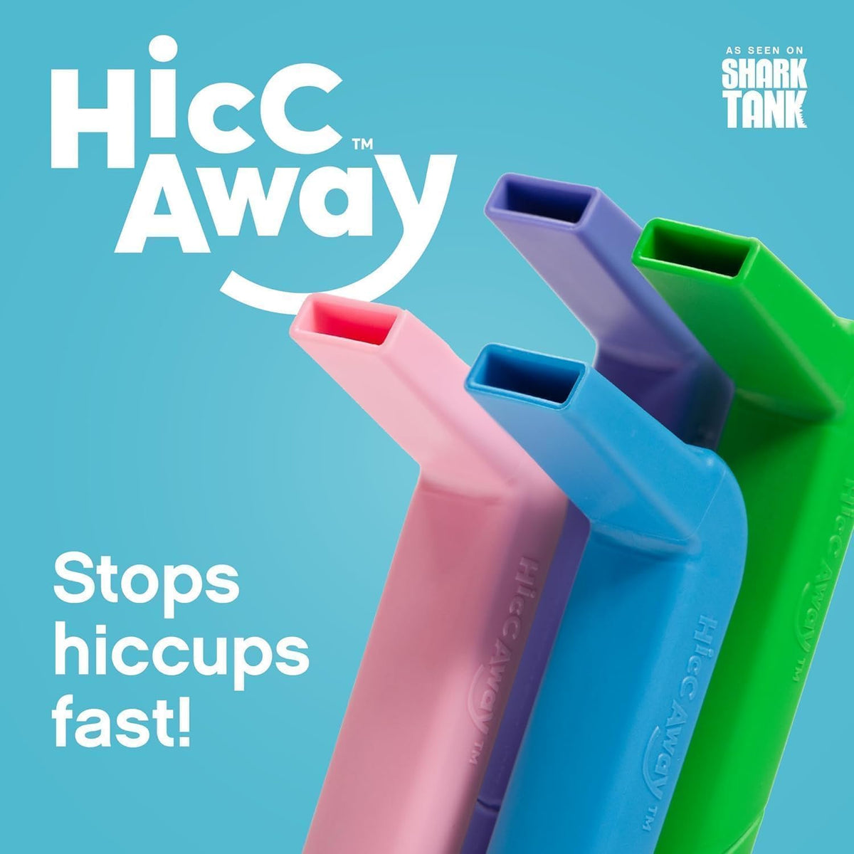 HiccAway hiccup straw used by adults for fast hiccup relief.