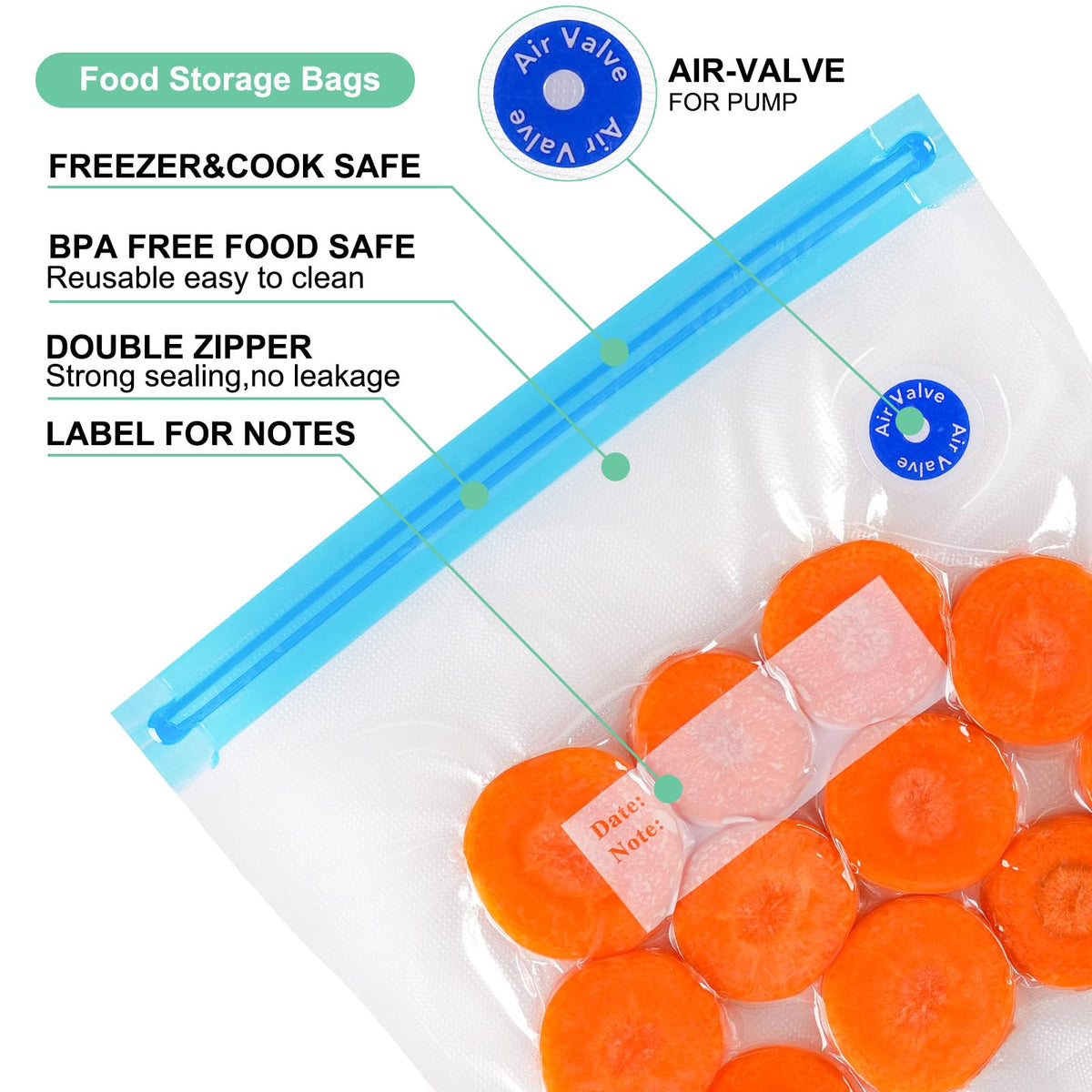Higfra 13x10 inch bag suitable for larger portions