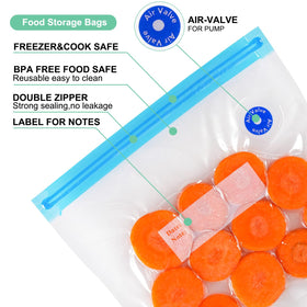 Higfra bags with sealing clips for leak-free portions and easy handling.