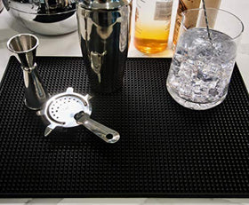 Highball & Chaser durable rubber bar mat suited for bars and cafes.
