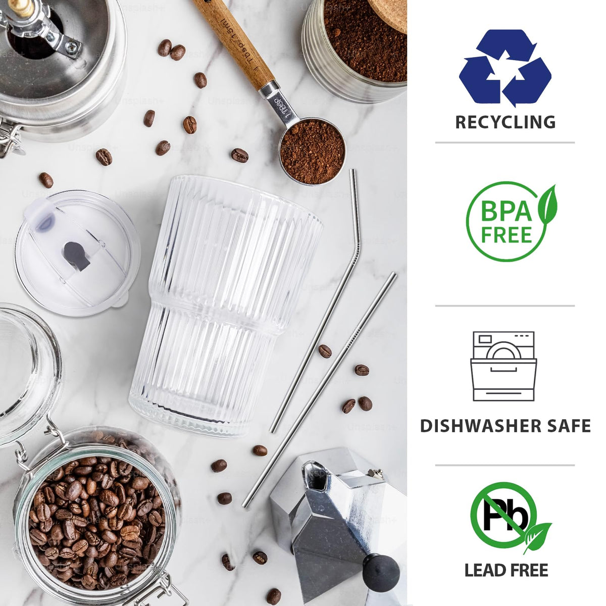 HIGIINC clear plastic 16-oz cups showcase beverages while staying lightweight and reusable.