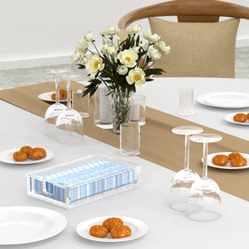 HIIMIEI acrylic napkin holder ideal for weddings and parties.