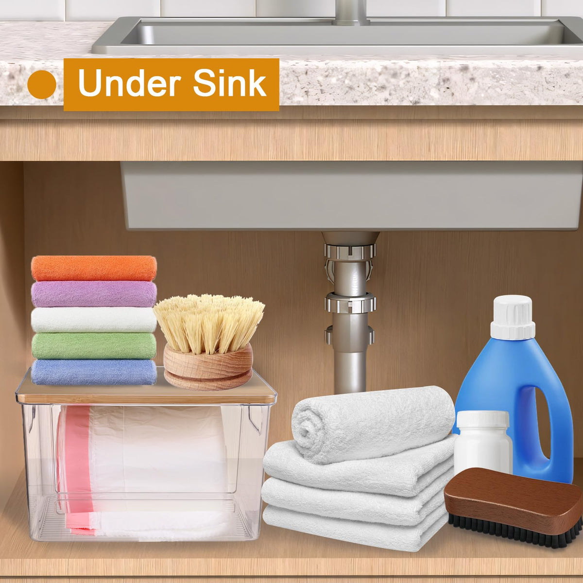 Hiitytin extra-large dispenser stores large roll bags efficiently.