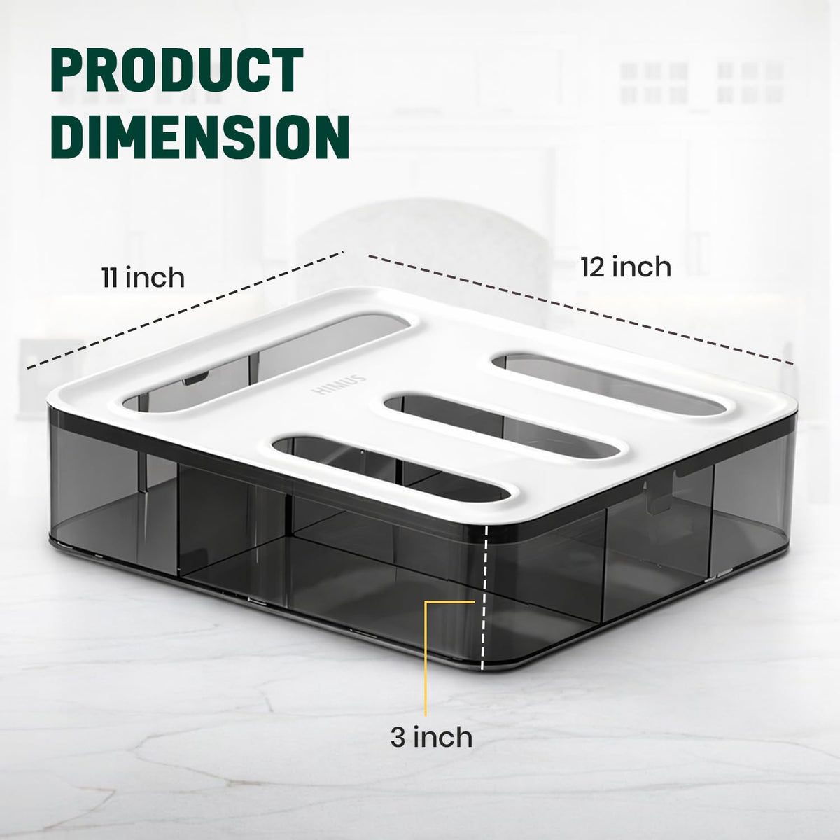 HIMUS baggie organizer for drawers improves kitchen organization and quick bag access.