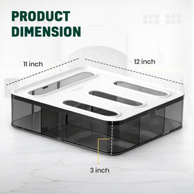 HIMUS baggie organizer for drawers improves kitchen organization and quick bag access.
