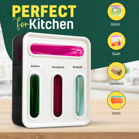 Clear acrylic top provides fast bag visibility during meal prep.