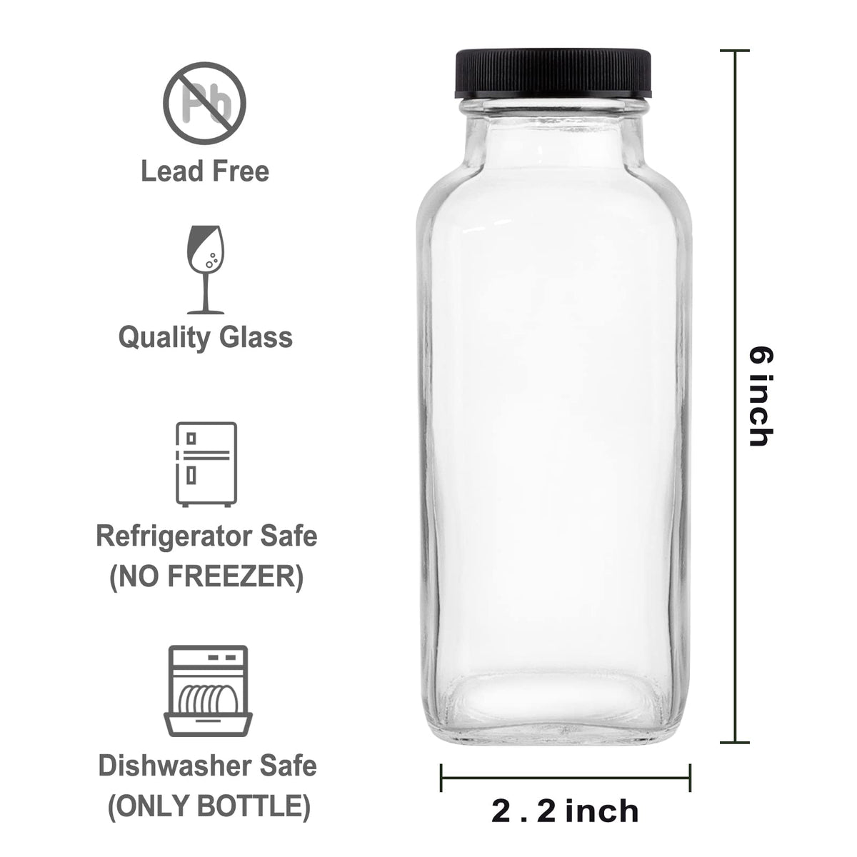 HINGWAH glass bottles with airtight lids keep beverages fresh during transport.