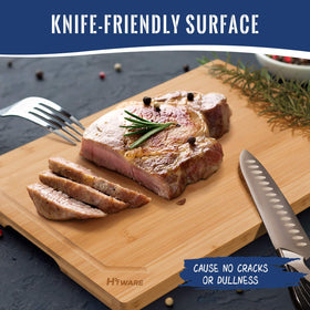 Hiware cutting board smooth surface protects knife edges