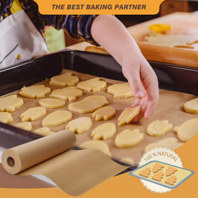 HIWARE parchment paper resists moisture and sticking between layers for tidy storage.
