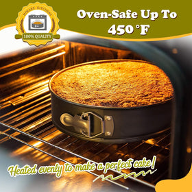 HIWARE Springform Pan with double non-stick coating for effortless release.