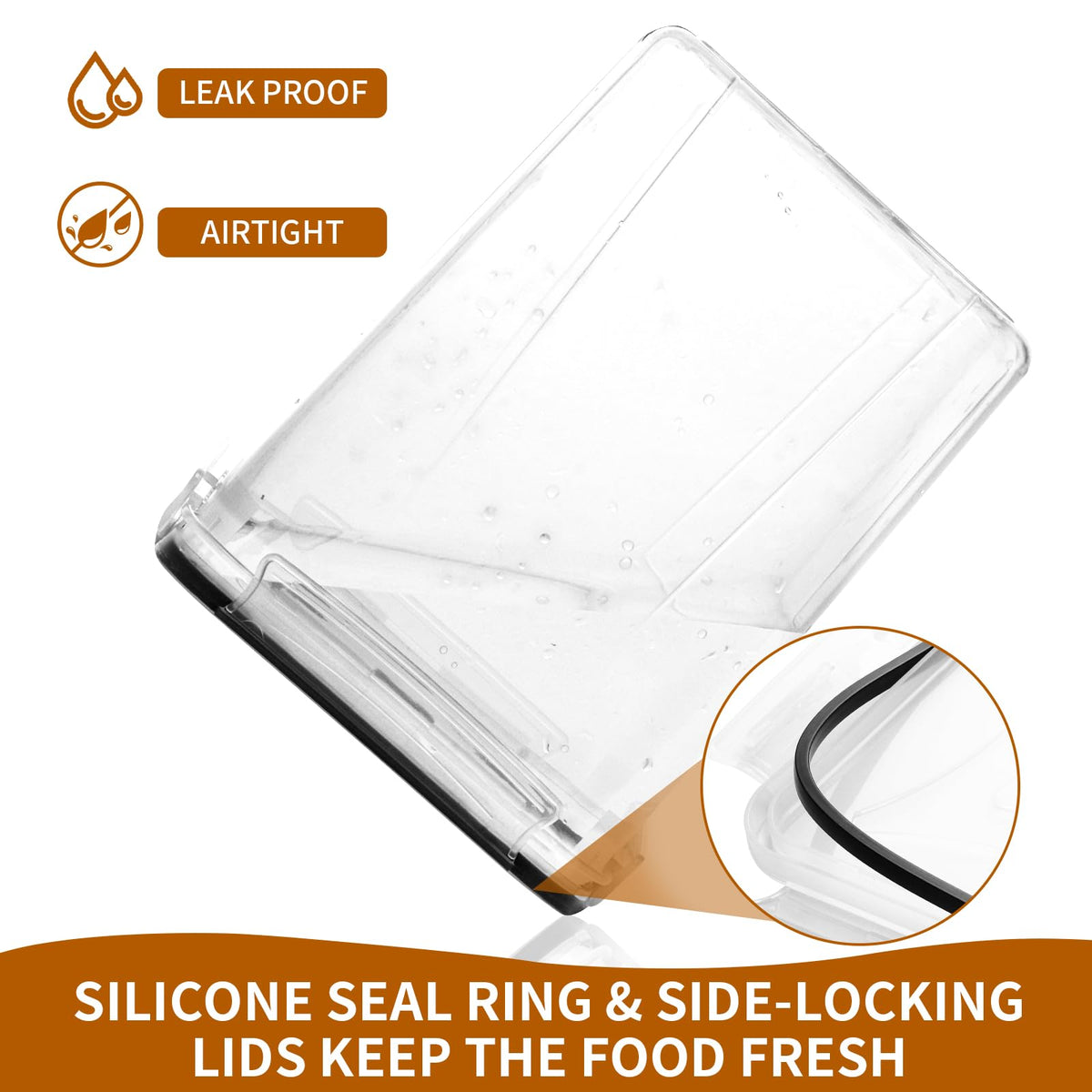BPA-free clear plastic allows quick content visibility