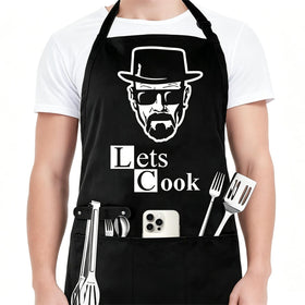Hkmmdvc Lets Cook apron kitchen in action demonstrates versatile everyday use.