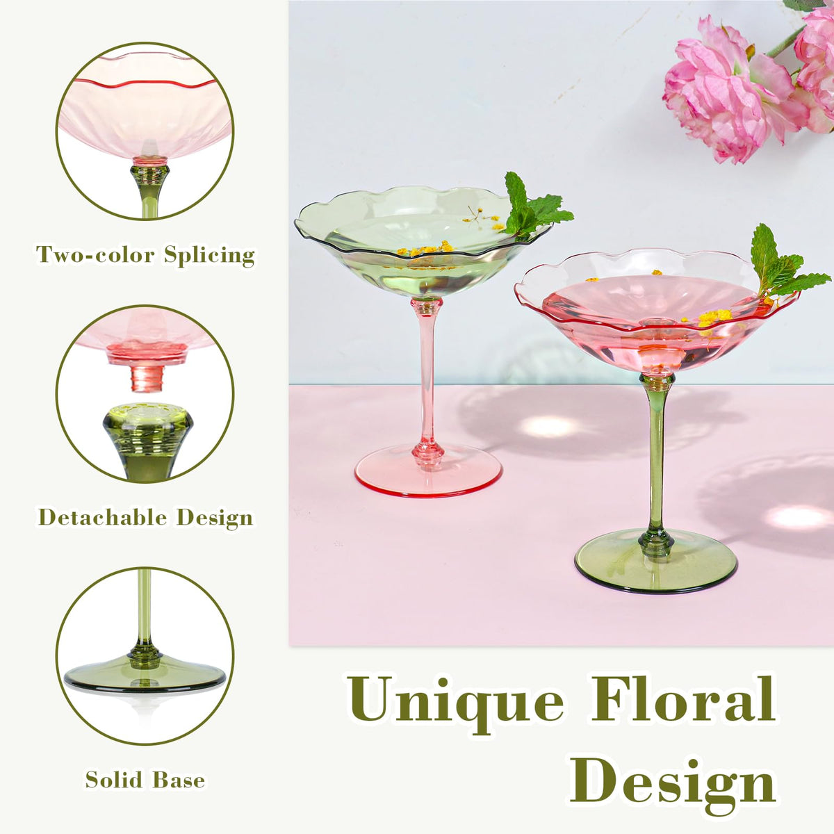 HKSZEH 7oz plastic dessert coupe for desserts and cocktails