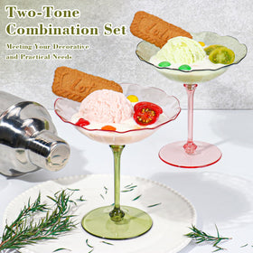 HKSZEH detachable-handles vintage martini coupe, adding elegant versatility