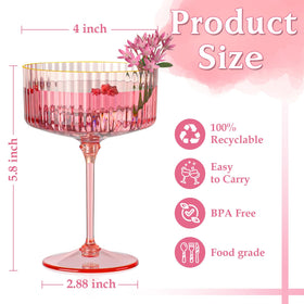 HKSZEH detachable-stem margarita glasses for easy transport to outdoor events