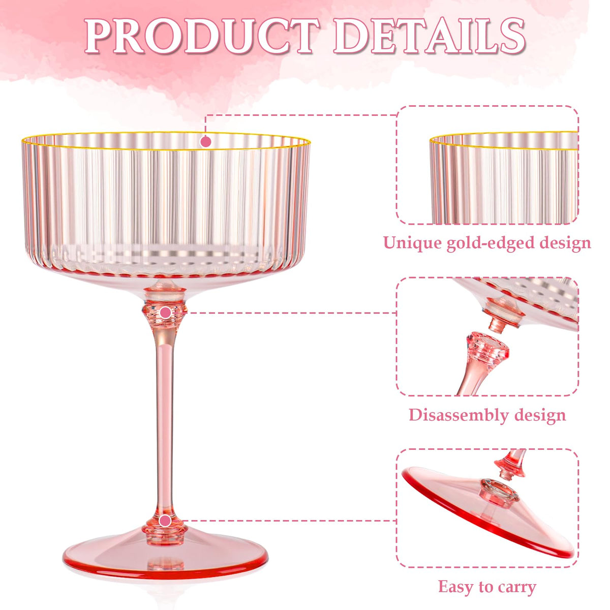 HKSZEH gold-rim champagne coupe highlighting luxe details