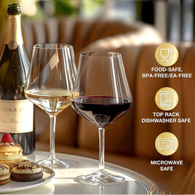 Hlukana BPA-free plastic wine glasses for reusable sipping