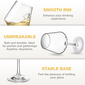 Hlukana top rack dishwasher safe wine glasses for easy cleanup