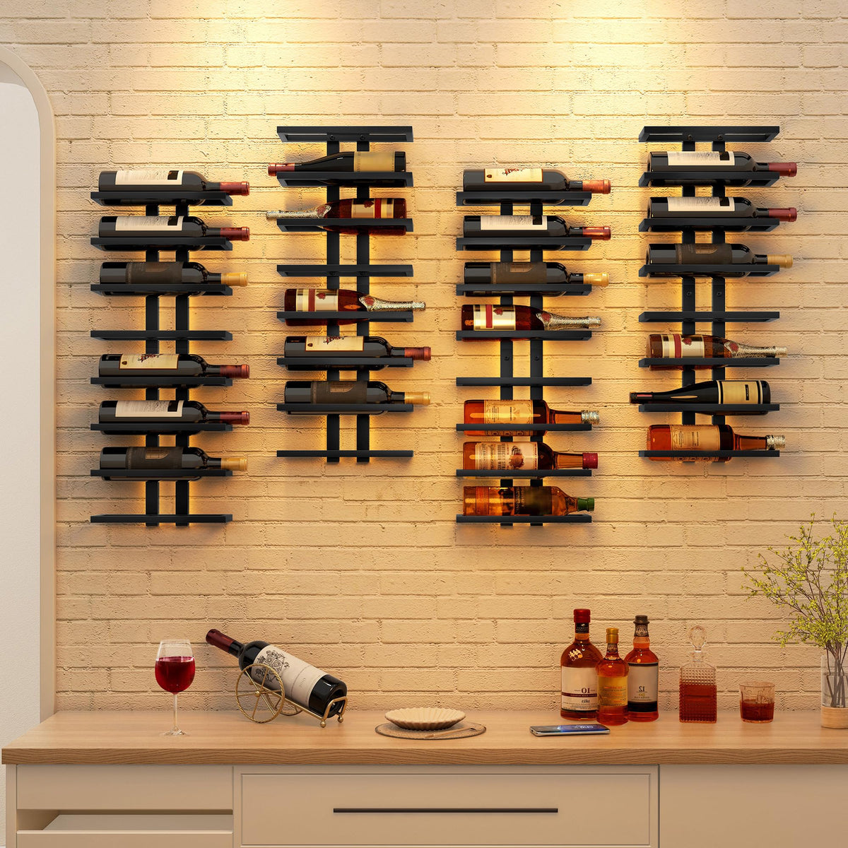 Hoctieon sturdy metal-welded structure ensures durable wall mounting.