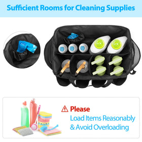 HODRANT extra-large cleaning caddy front pockets keep bottles and tools within easy reach.