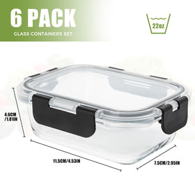 Hoenjuno 22oz meal prep containers for leftovers and lunches on the go