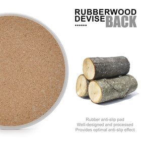 Hoewina absorbent ceramic coasters wick moisture quickly.