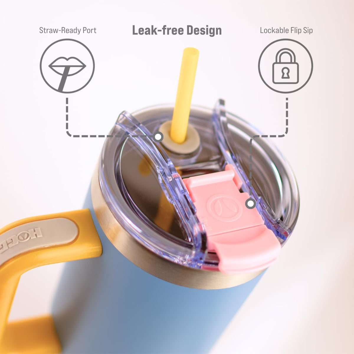 Hogg Big Swig 40oz tumbler with leak-proof lid ideal for travel