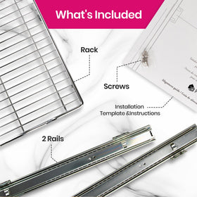 HOLDN' STORAGE fits cabinet openings of 21 inches or larger.