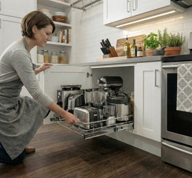 HOLDN’ STORAGE heavy-duty caddy with smooth slide-out mechanism
