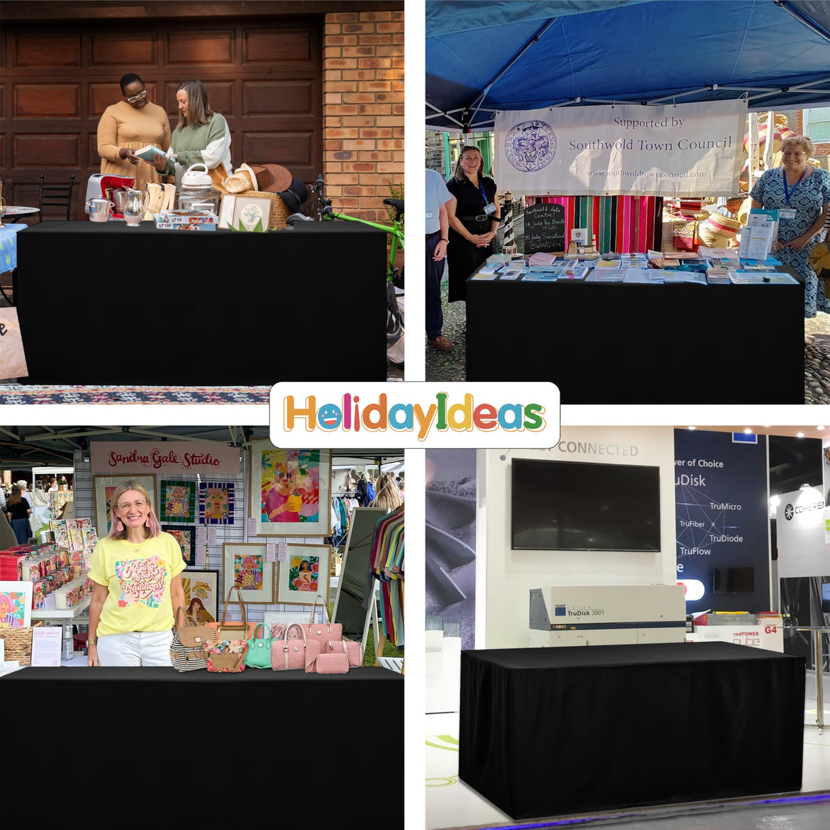 HolidayIdeas outdoor booth presentation looks professional and organized