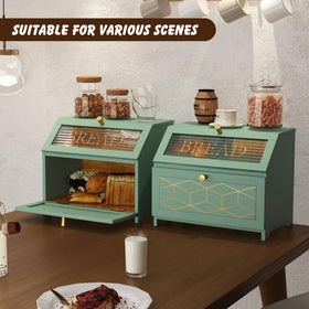 HOLTICO open double layer reveals extra storage space for snacks and utensils.