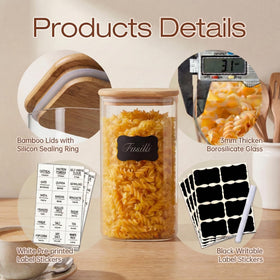 HomArtist clear glass jar used for meal prep and easy refills.