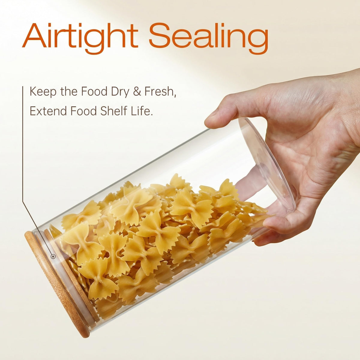 HomArtist dishwasher- and fridge-safe glass stores ingredients safely.