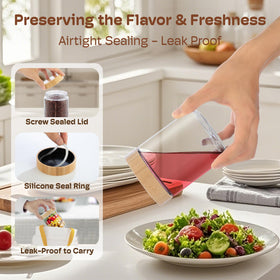 HomArtist glass jar with wide-mouth opening for easy filling and cleaning