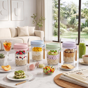 HomArtist meal-prep jars designed for lunch and fitness on the go