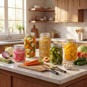 HomArtist wide-mouth glass jar enables easy refilling and visibility.