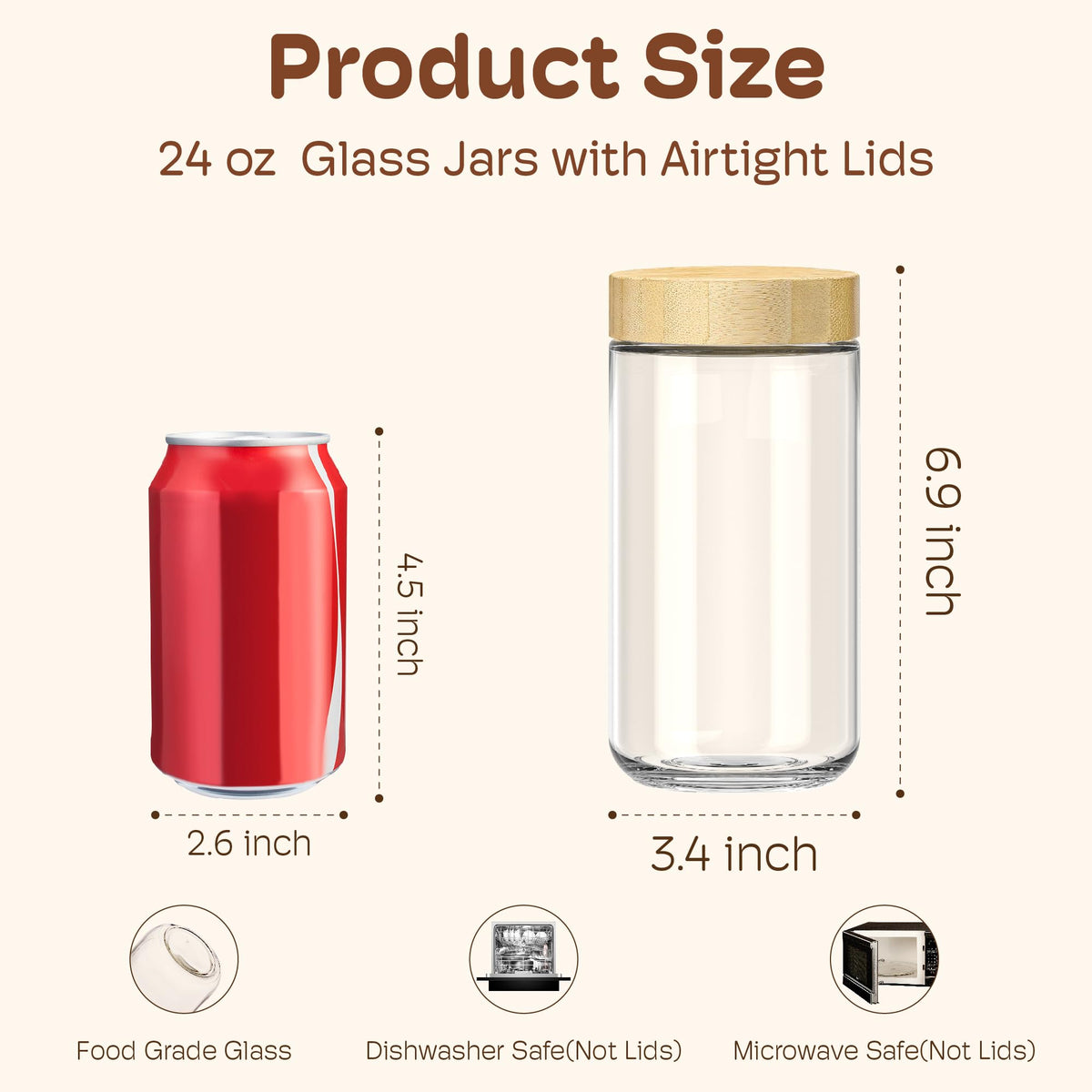HomArtist yogurt jar with wide mouth for easy filling and cleaning