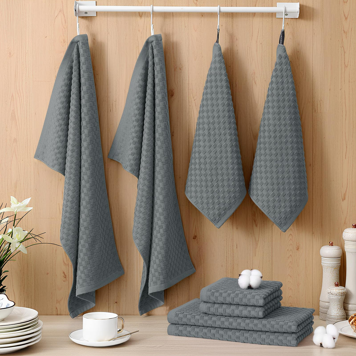 Homaxy care instructions explain washing and drying to preserve absorbency.
