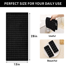 Homaxy six-pack checkered towels offer value and coordinated kitchen decor.