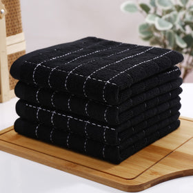 Homaxy checkered black towels coordinating with modern kitchen décor
