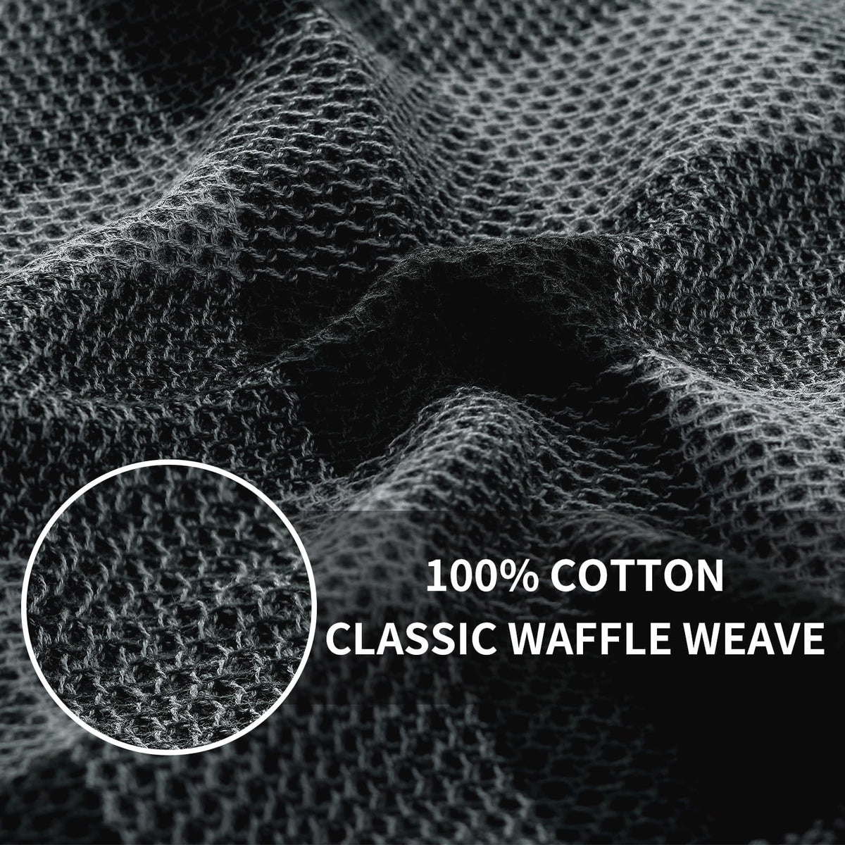 Homaxy dishcloths waffle weave close-up showing absorbent material for quick cleanup