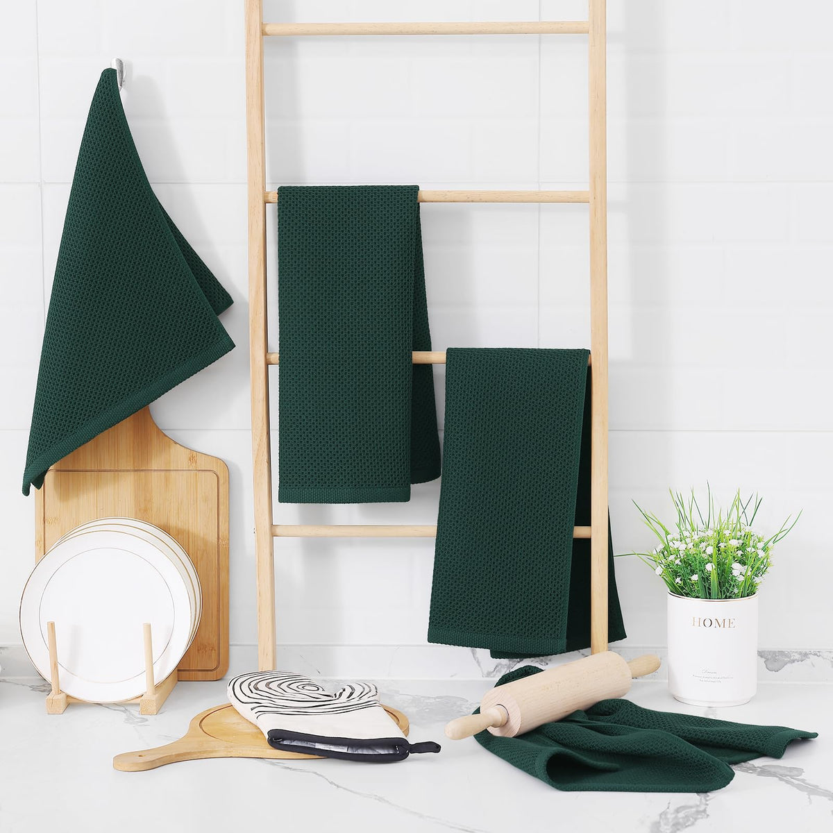 Homaxy durable cotton towels that soften with each wash