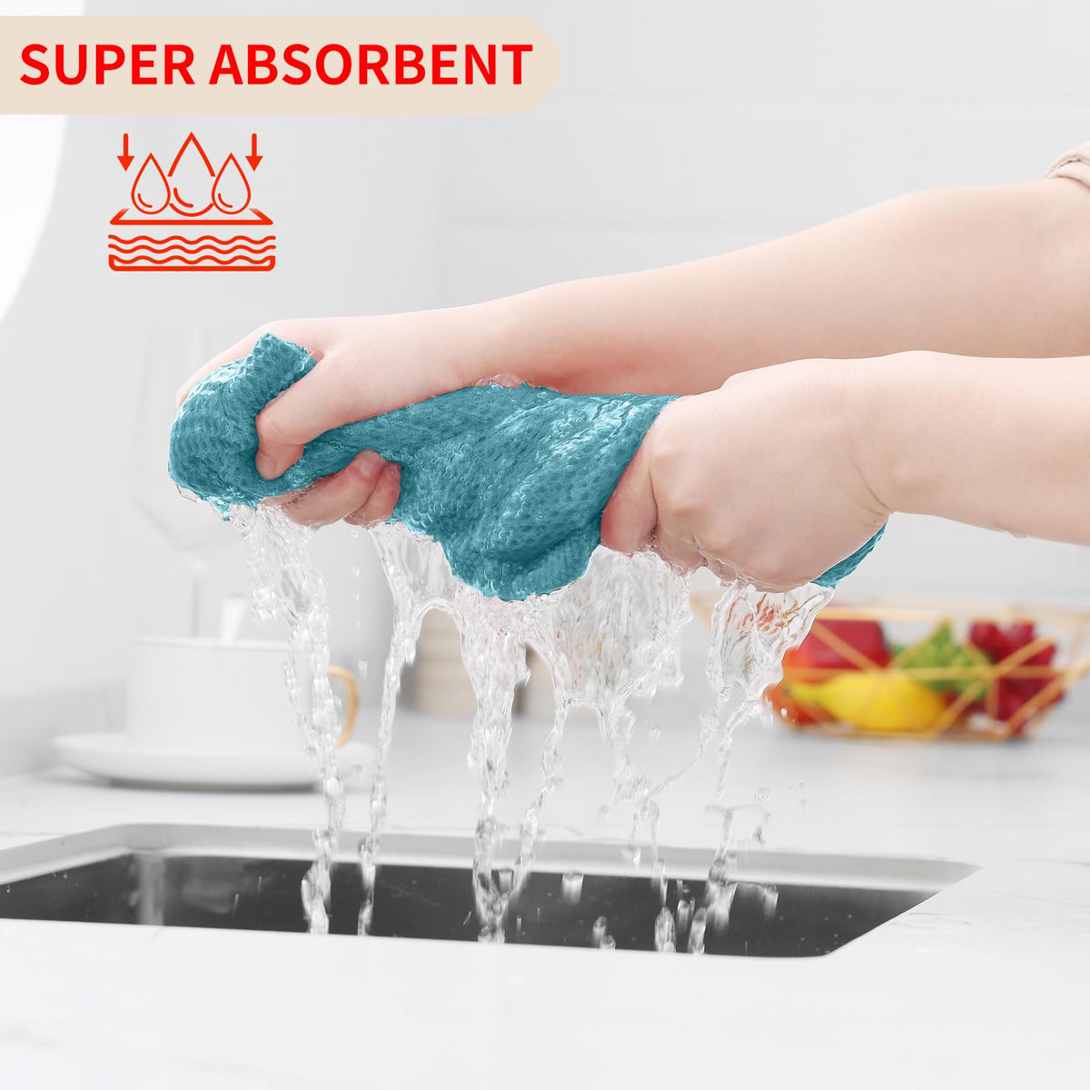 Homaxy honeycomb weave towels show breathable, absorbent performance.