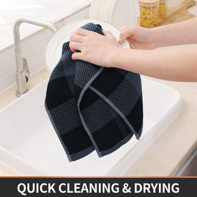 Homaxy kitchen towels absorbent surface for splash control and quick drying